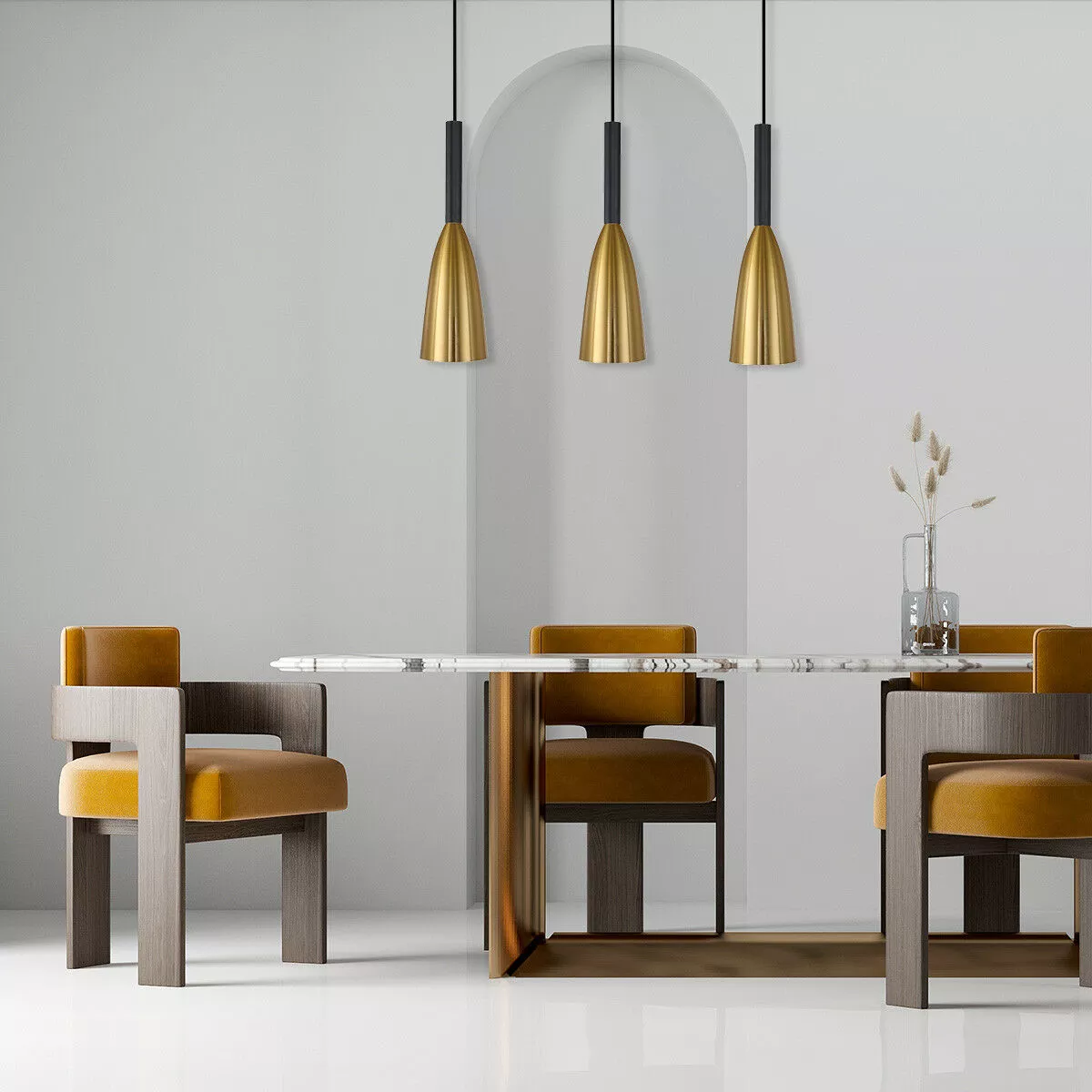 Lampa wisząca Solin 3 złota 3xE27 Lampa wisząca Solin 3 złota 3xE27