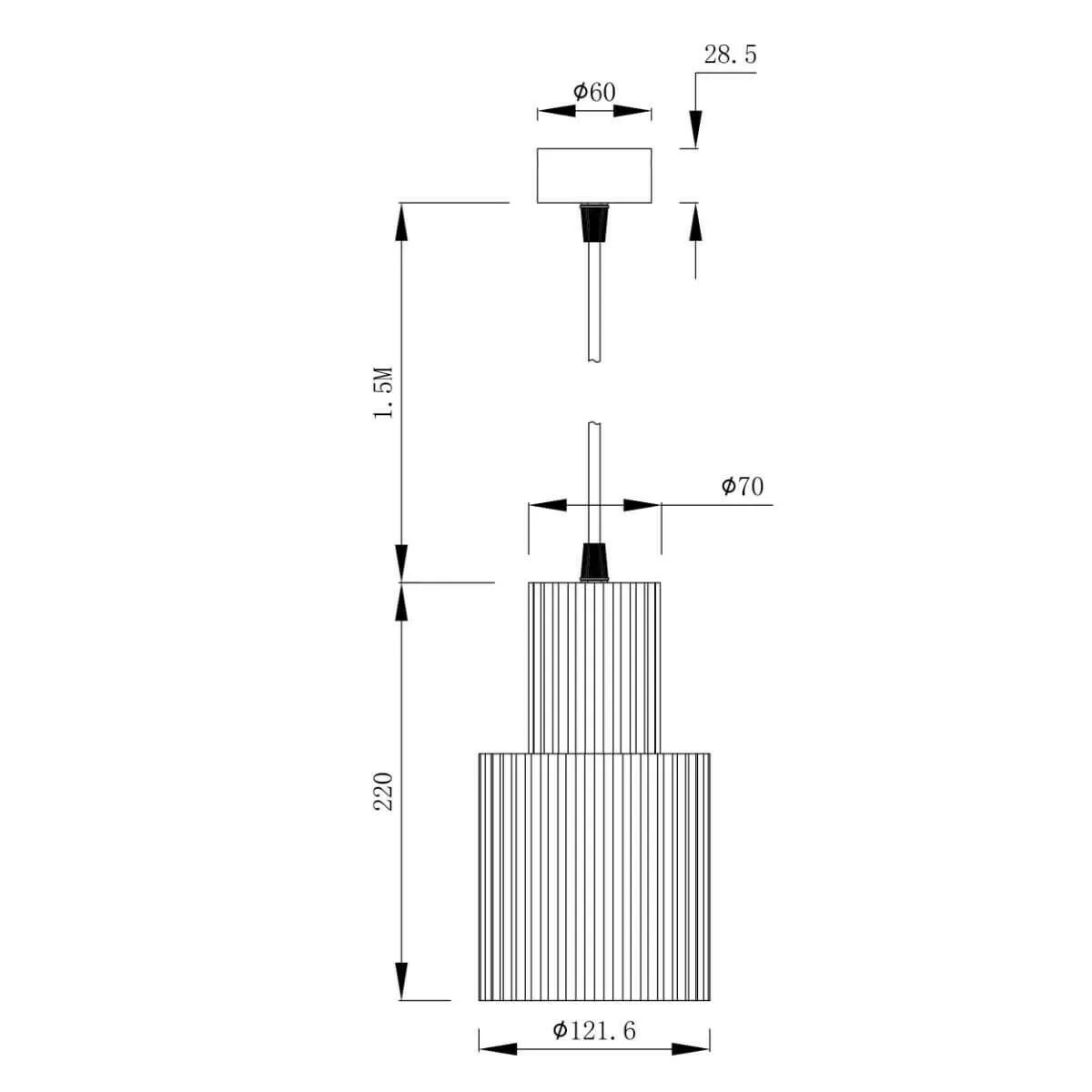 Lampa wisząca Tokio biała 1xE27 Lampa wisząca Tokio biała 1xE27