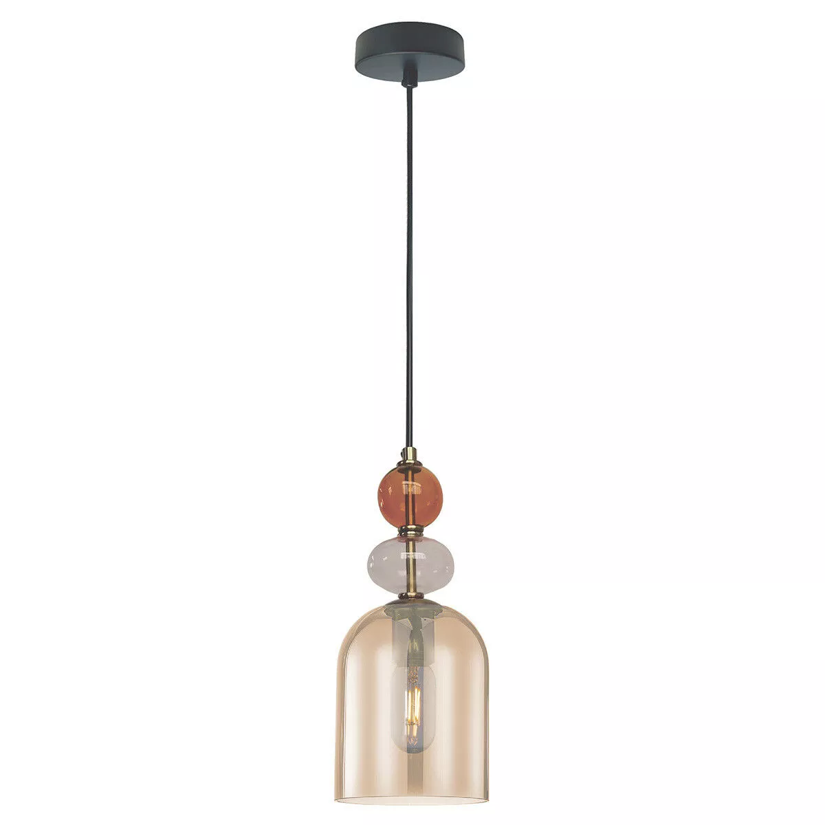 Lampa wisząca Tropea bursztynowa 1xE27