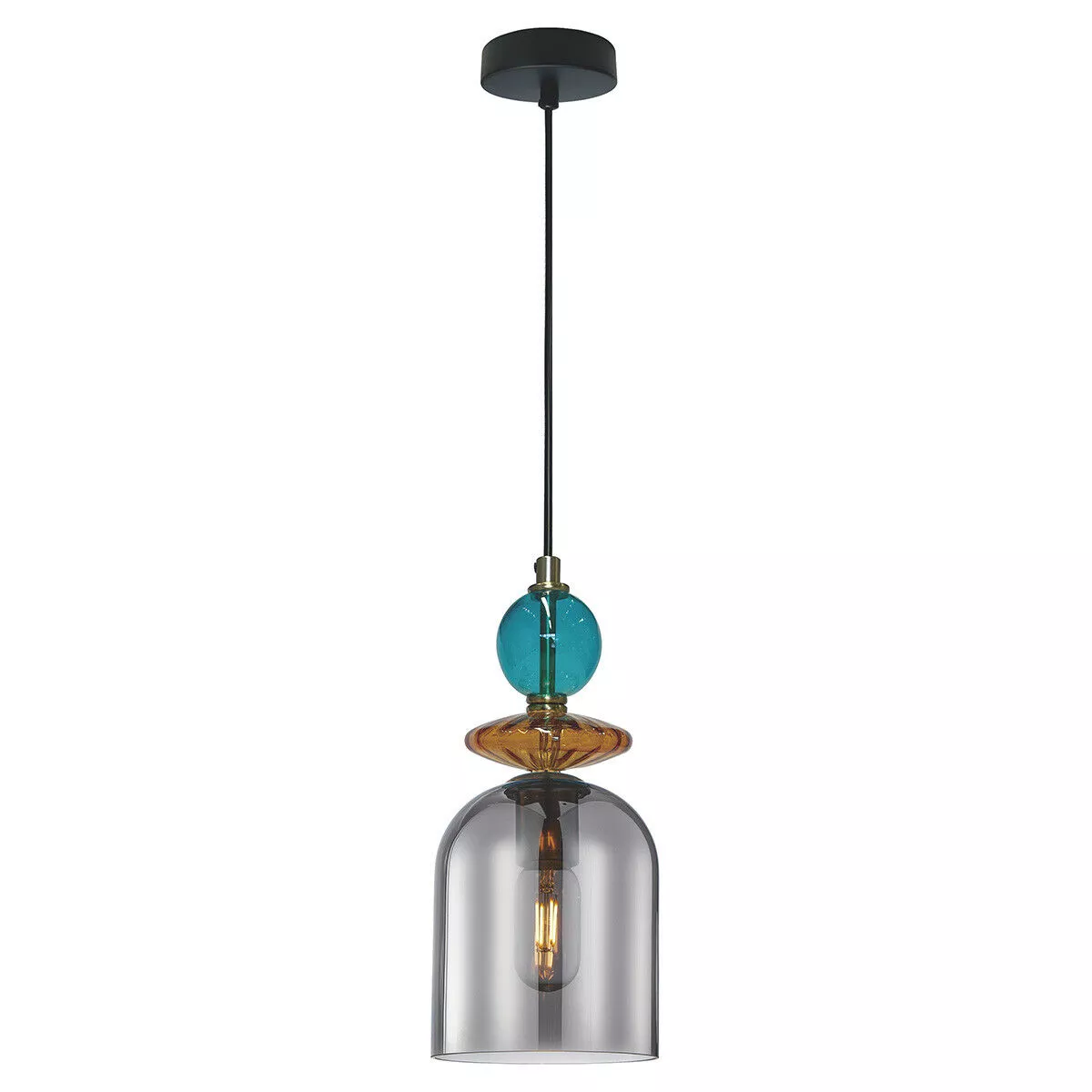 Lampa wisząca Tropea dymna 1xE27