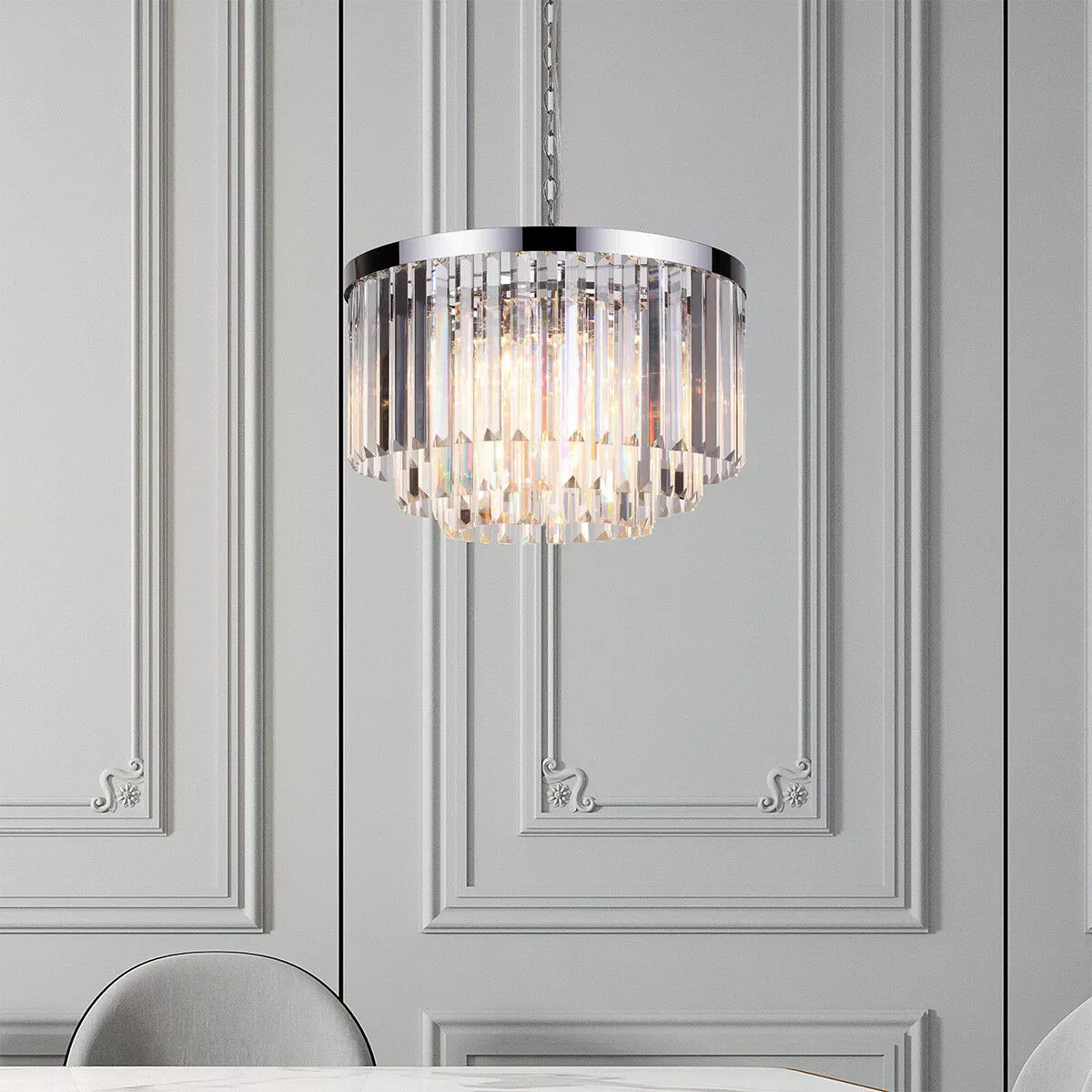 Lampa wisząca Vetro 5 srebrna 5xE14 Lampa wisząca Vetro 5 srebrna 5xE14