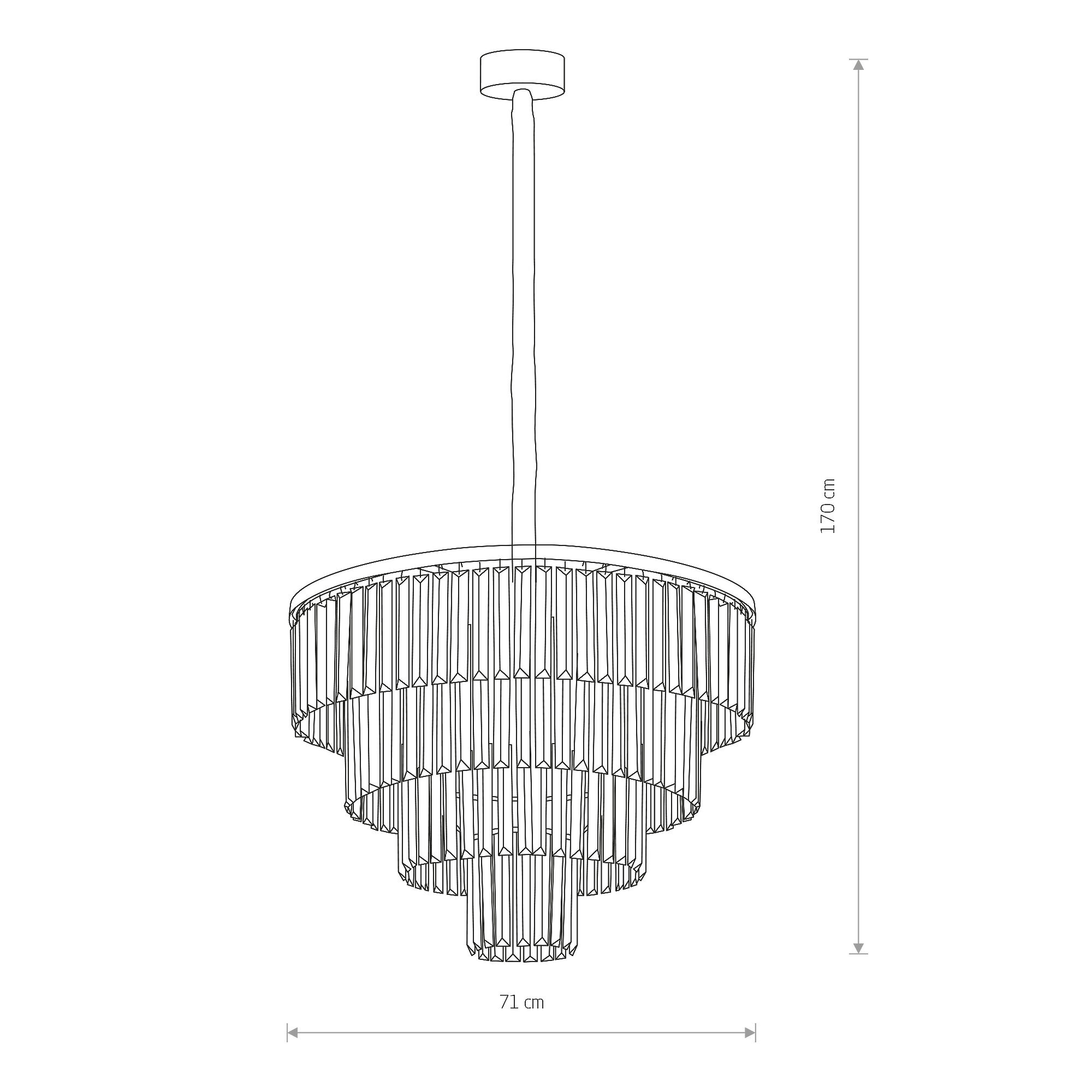 NOWODVORSKI 7615 CRISTAL SILVER L E14 WISZACA