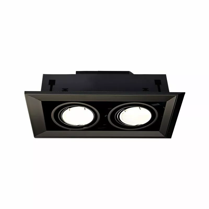 LAMPA PODTYNKOWA BLOCCO CZARNY 2X7W GU10 LED MILAGRO