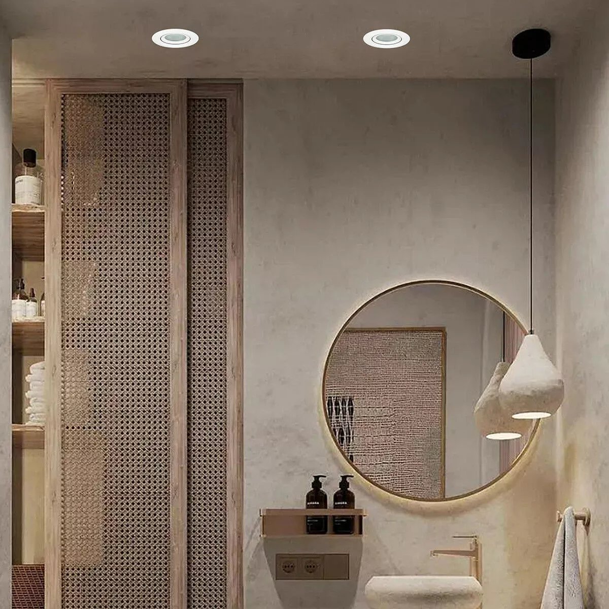 Ruchome oczko podtynkowe Lagos białe IP65 1xGU10 Ruchome oczko podtynkowe Lagos białe IP65 1xGU10