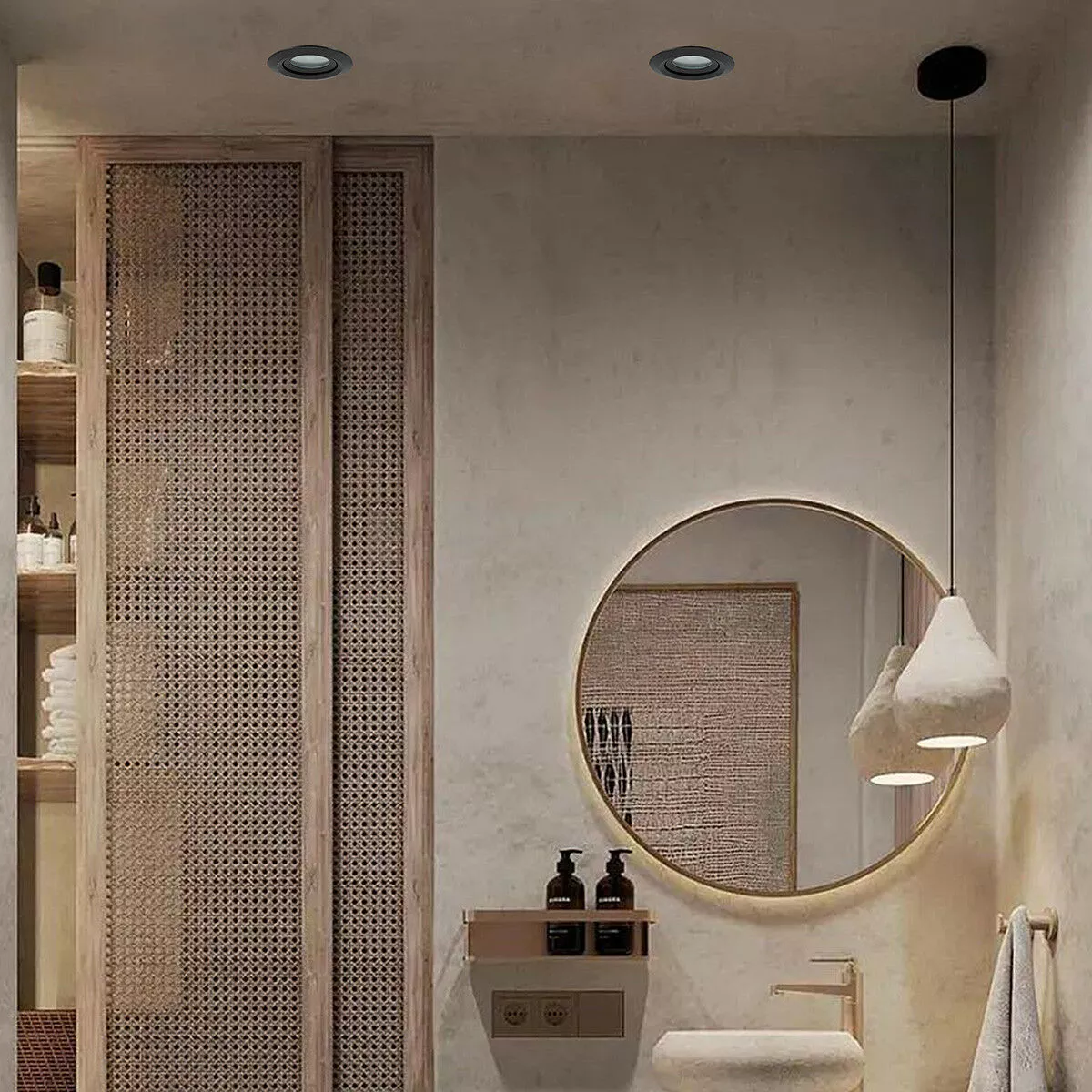 Ruchome oczko podtynkowe Lagos czarne IP65 1xGU10 Ruchome oczko podtynkowe Lagos czarne IP65 1xGU10