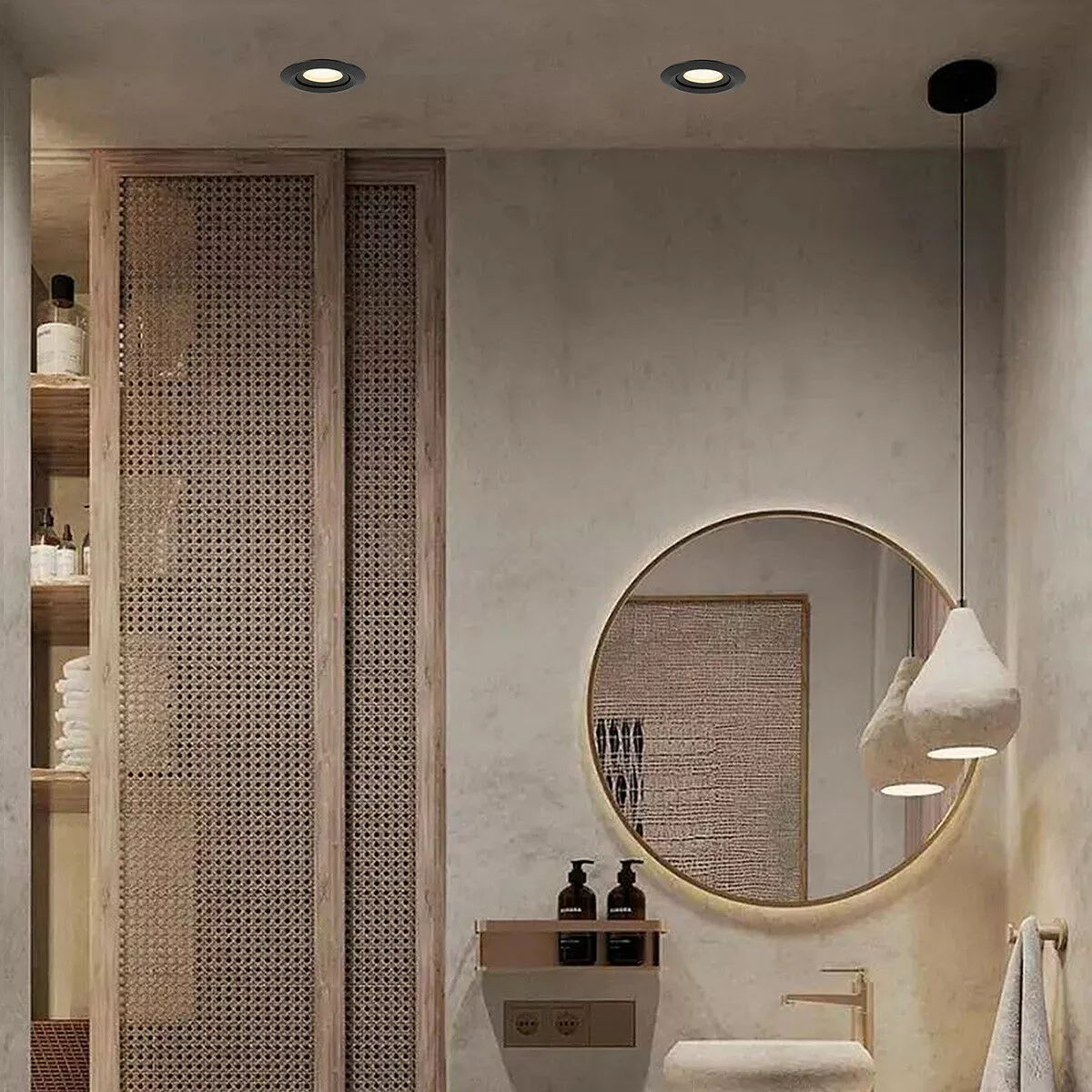 Ruchome oczko podtynkowe Lagos czarne IP65 1xGU10 Ruchome oczko podtynkowe Lagos czarne IP65 1xGU10