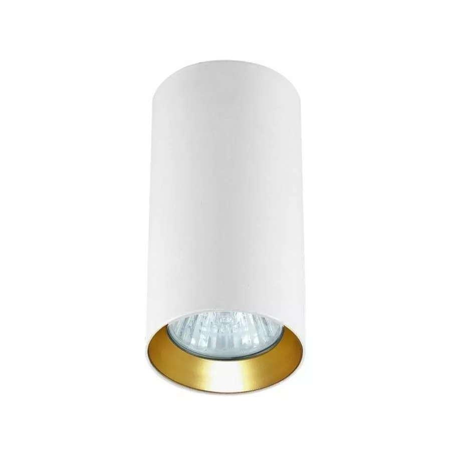 Tuba natynkowa Manacor 13 cm oczko biało - złote 1xGU10 Tuba natynkowa Manacor 13 cm oczko biało - złote 1xGU10