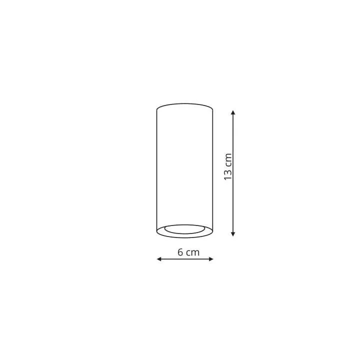 Tuba natynkowa Manacor 13 cm oczko biało - złote 1xGU10 Tuba natynkowa Manacor 13 cm oczko biało - złote 1xGU10