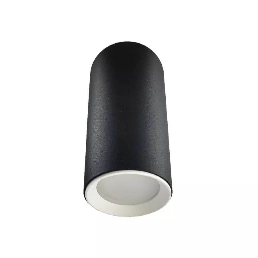 Tuba natynkowa Manacor 13 cm czarno - biała 1xGU10 Tuba natynkowa Manacor 13 cm czarno - biała 1xGU10