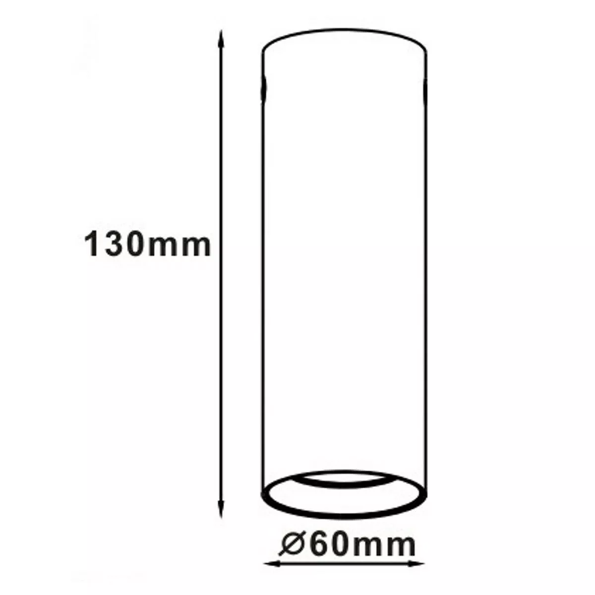 Tuba natynkowa Manacor 13 cm czarno - biała 1xGU10 Tuba natynkowa Manacor 13 cm czarno - biała 1xGU10