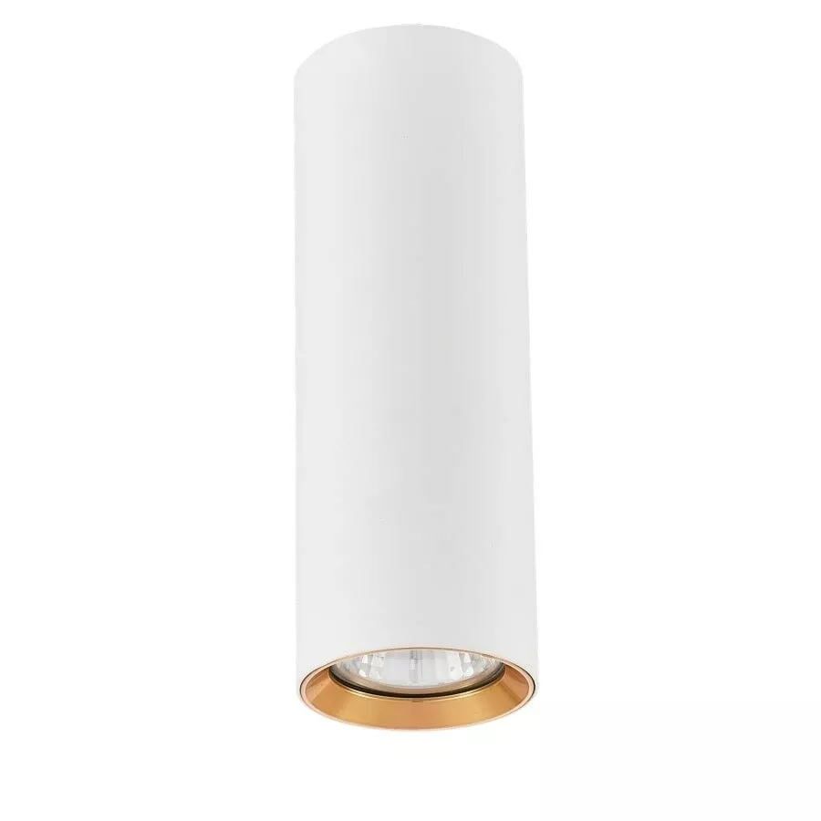 Tuba natynkowa Manacor 17 cm oczko biało - złote 1xGU10 Tuba natynkowa Manacor 17 cm oczko biało - złote 1xGU10