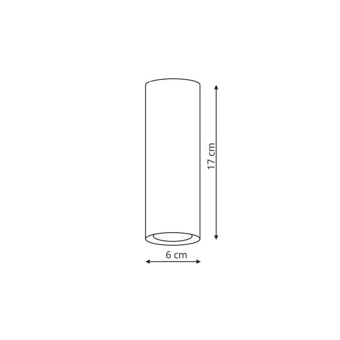 Tuba natynkowa Manacor 17 cm oczko biało - złote 1xGU10 Tuba natynkowa Manacor 17 cm oczko biało - złote 1xGU10