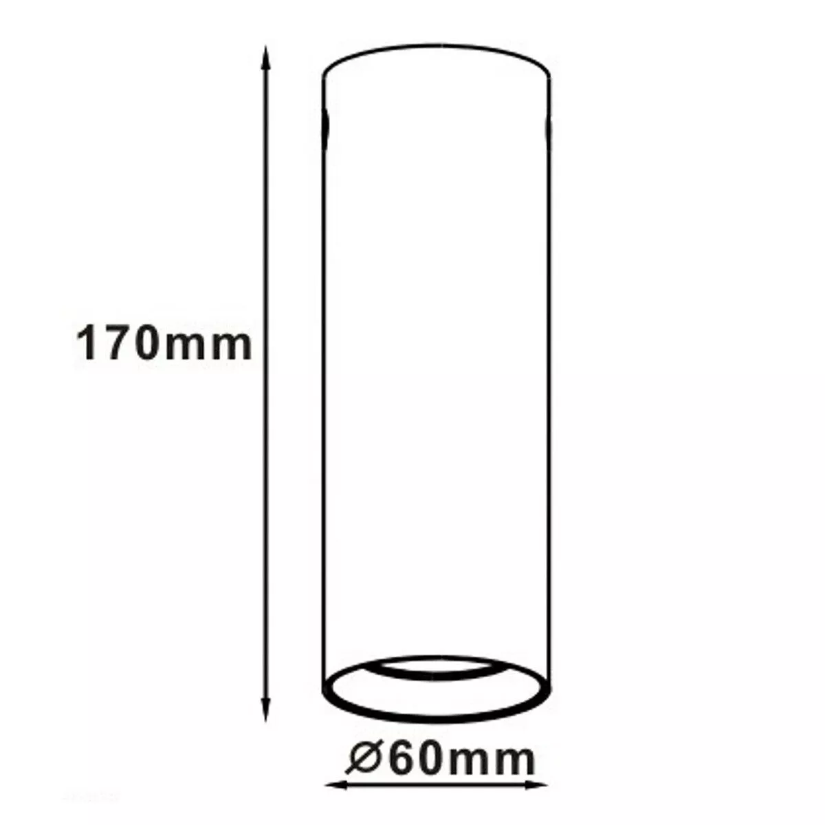 Tuba natynkowa Manacor 17 cm czarno - białe 1xGU10 Tuba natynkowa Manacor 17 cm czarno - białe 1xGU10