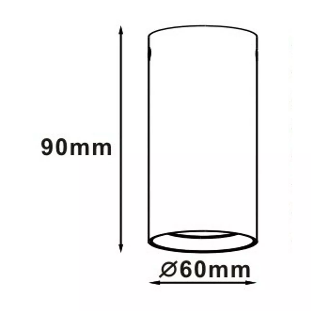 Tuba natynkowa Manacor 9 cm czarno - złota 1xGU10 Tuba natynkowa Manacor 9 cm czarno - złota 1xGU10