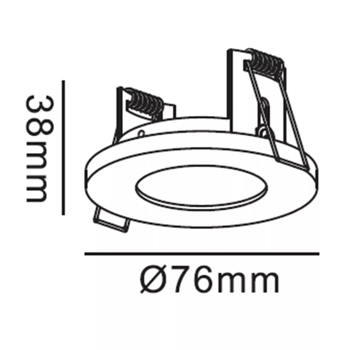 Oczko podtynkowe Lagos czarne IP65 1xGU10 Oczko podtynkowe Lagos czarne IP65 1xGU10