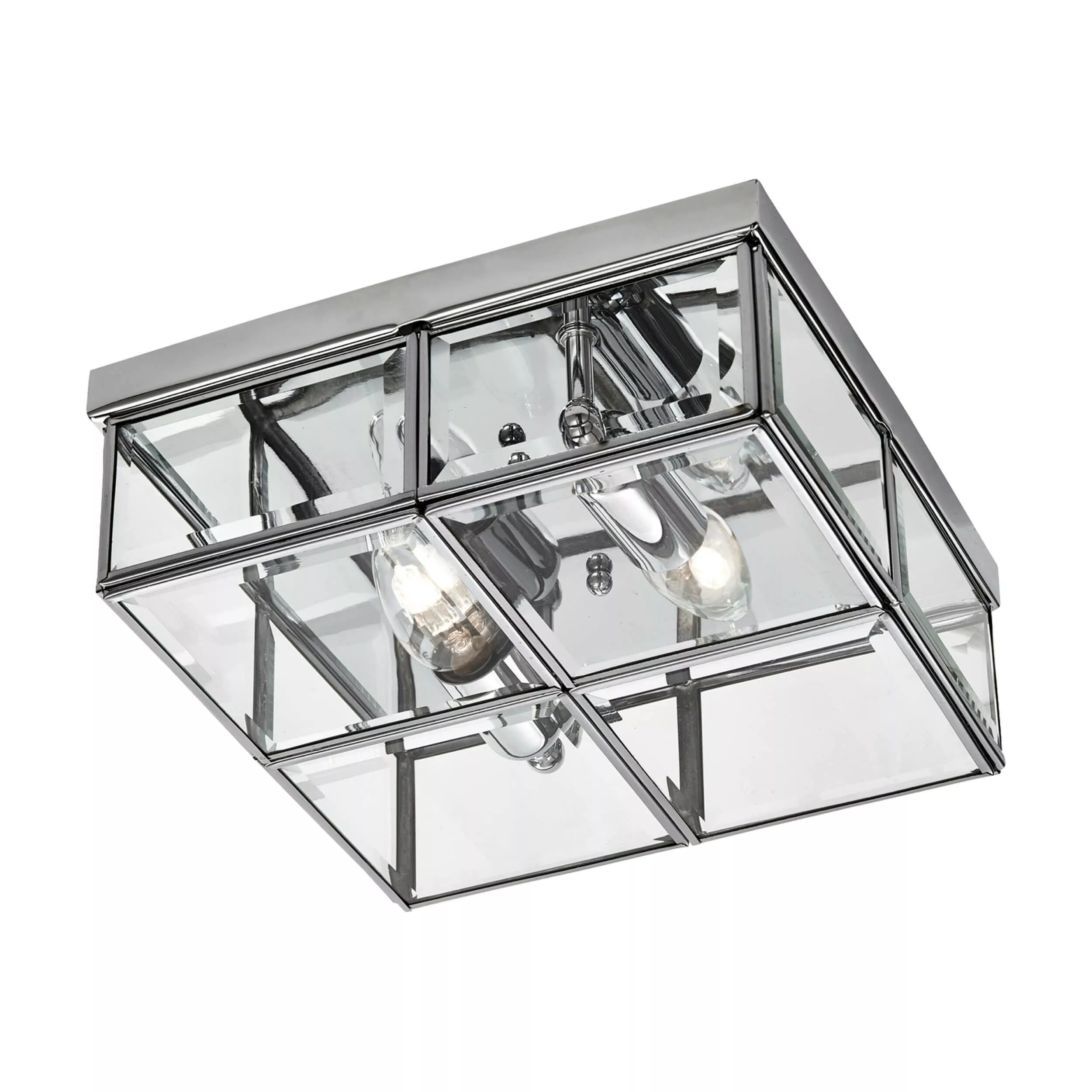 Plafon Monza srebrny 2xE14