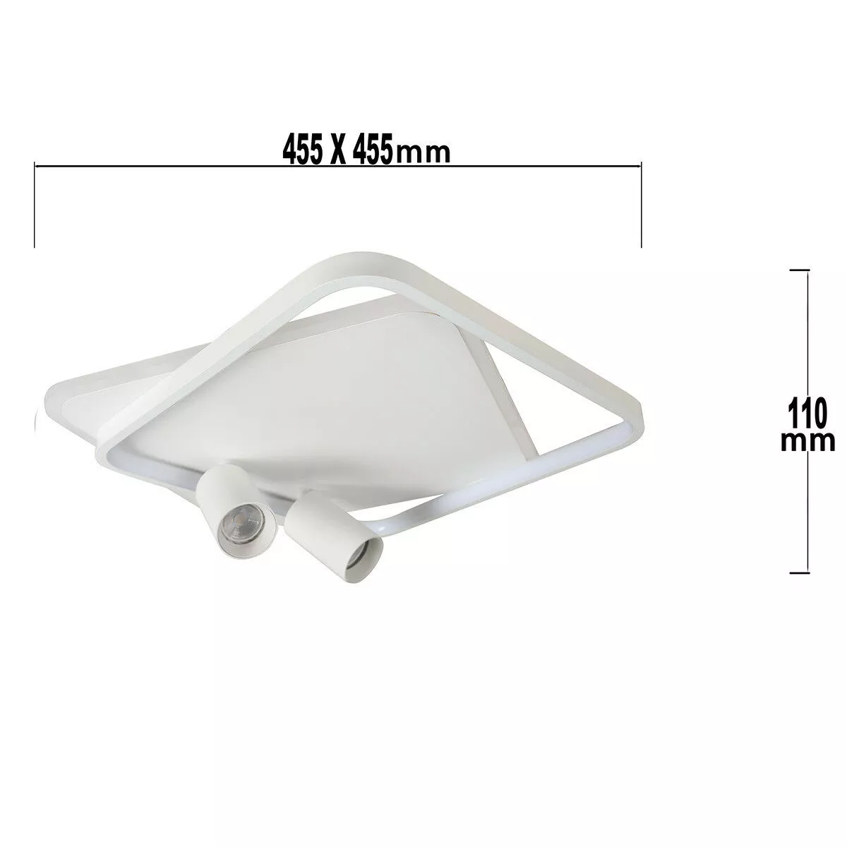 Plafon Parma 2 kwadratowy biały 2xGU10 LED CCT Plafon Parma 2 kwadratowy biały 2xGU10 LED CCT