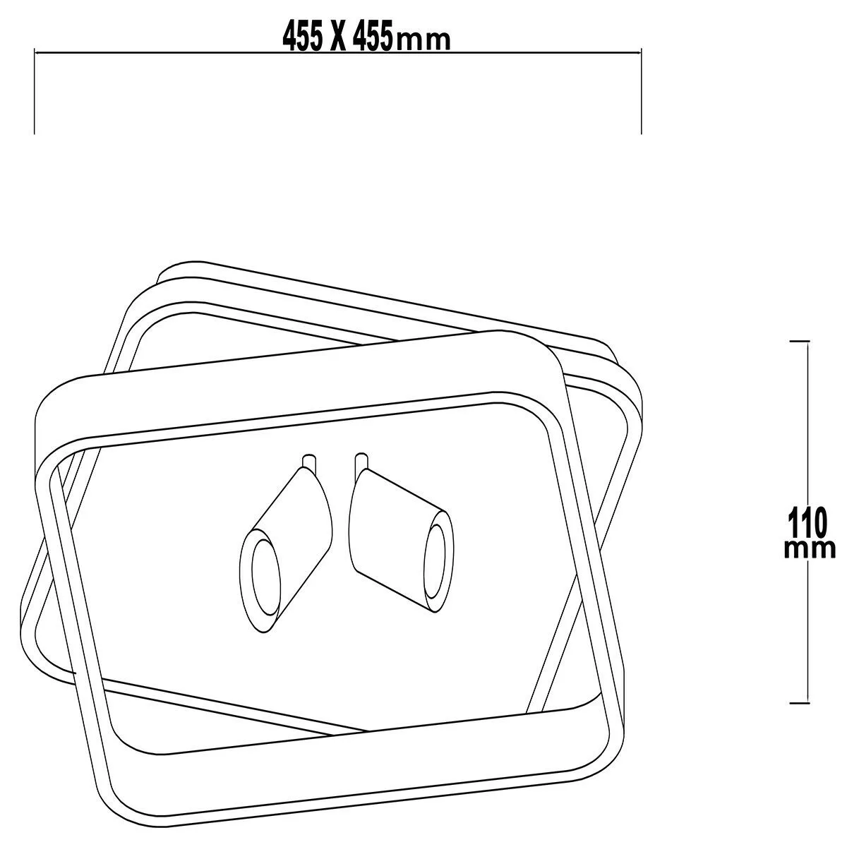Plafon Parma 2 kwadratowy biały 2xGU10 LED CCT Plafon Parma 2 kwadratowy biały 2xGU10 LED CCT