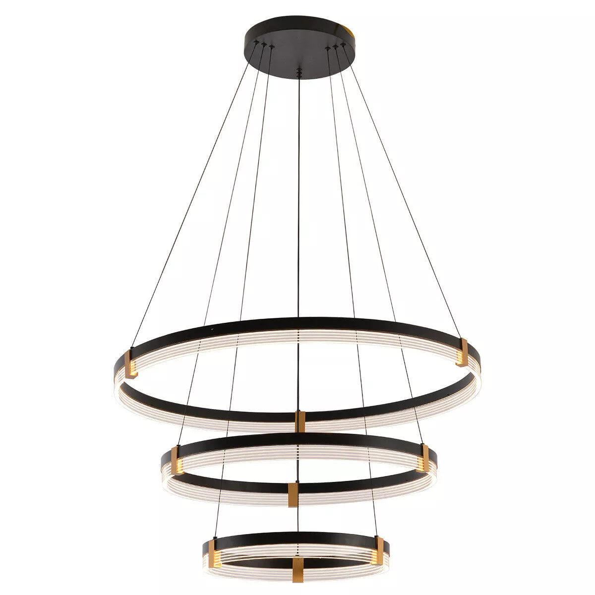 Lampa wisząca Plum 80 cm 60 cm 40 cm czarno-transparentna LED CCT Lampa wisząca Plum 80 cm 60 cm 40 cm czarno-transparentna LED CCT