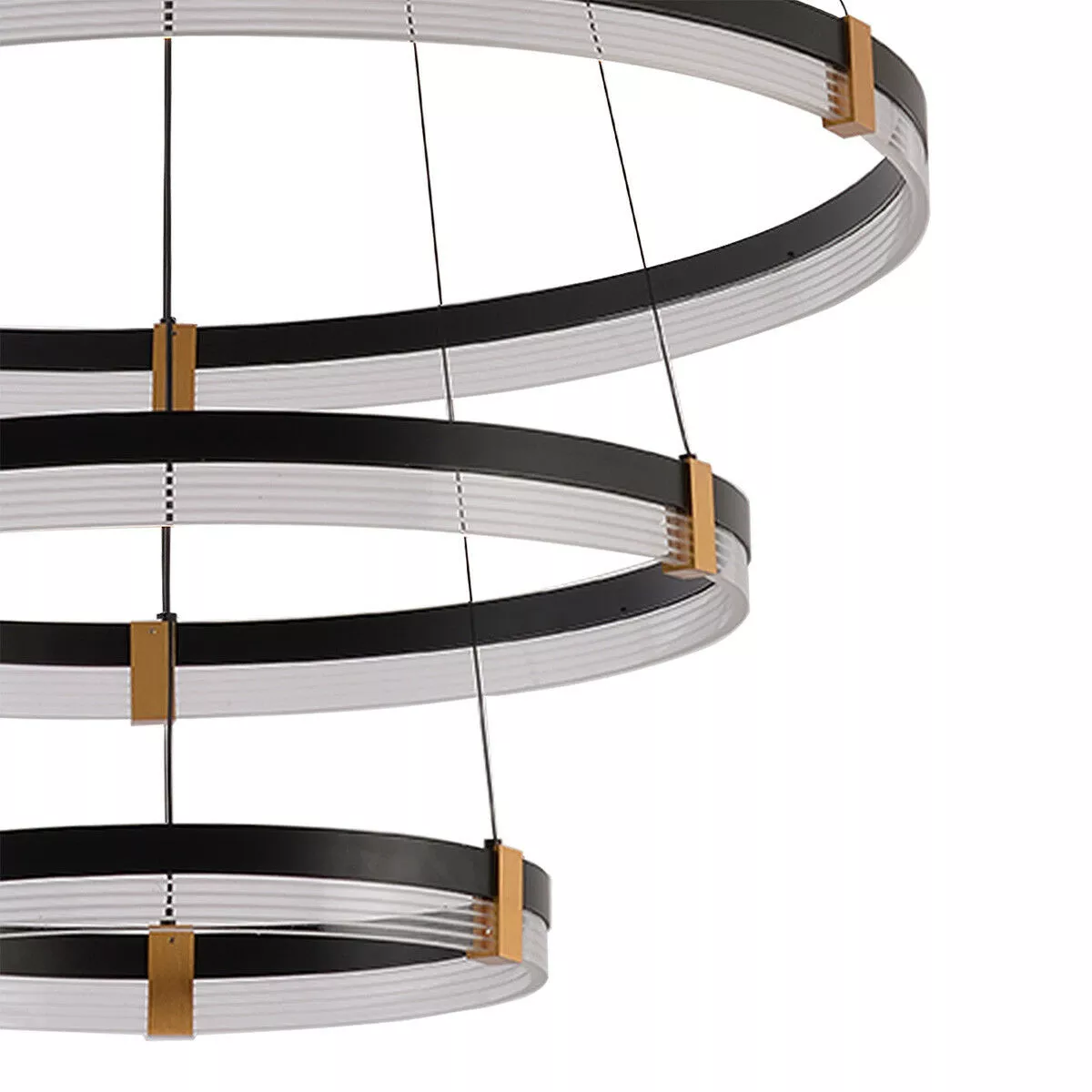 Lampa wisząca Plum 80 cm 60 cm 40 cm czarno-transparentna LED CCT Lampa wisząca Plum 80 cm 60 cm 40 cm czarno-transparentna LED CCT