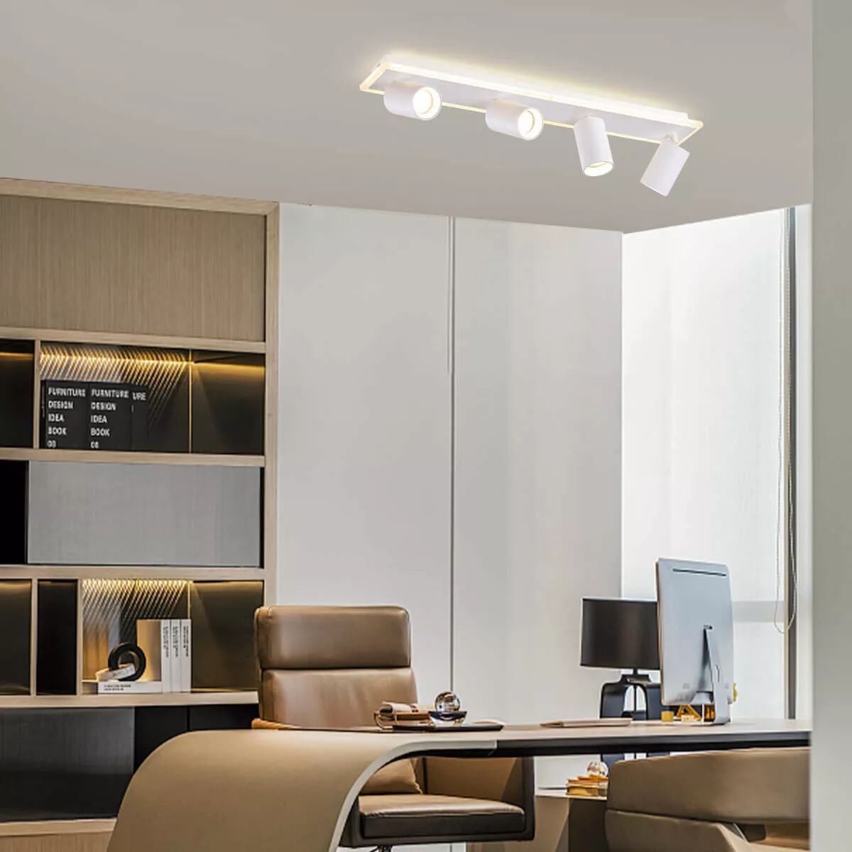 Zestaw reflektorów plafon Parma biały 4xGU10 plus LED Zestaw reflektorów plafon Parma biały 4xGU10 plus LED