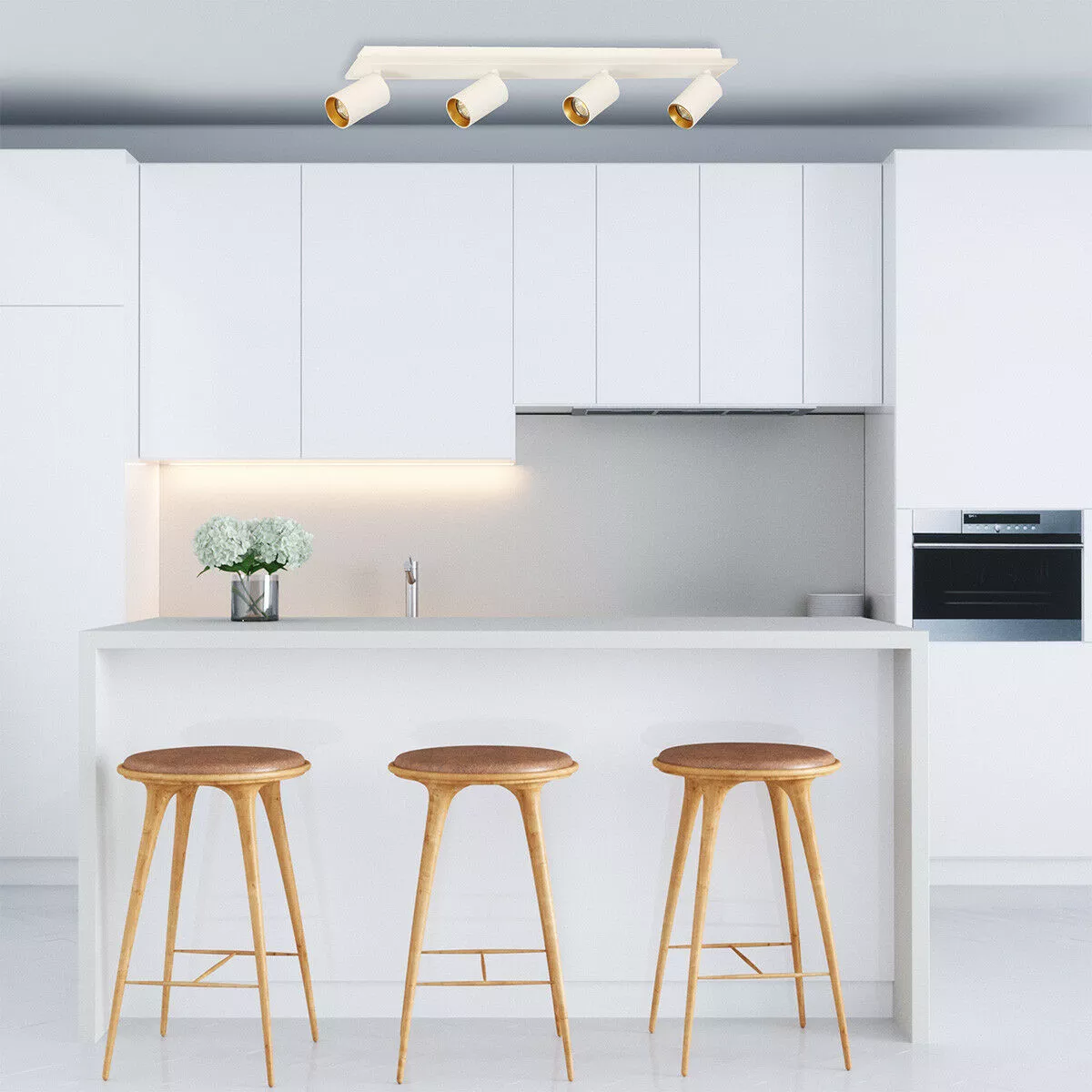Zestaw reflektorów plafon Parma biały 4xGU10 plus LED Zestaw reflektorów plafon Parma biały 4xGU10 plus LED
