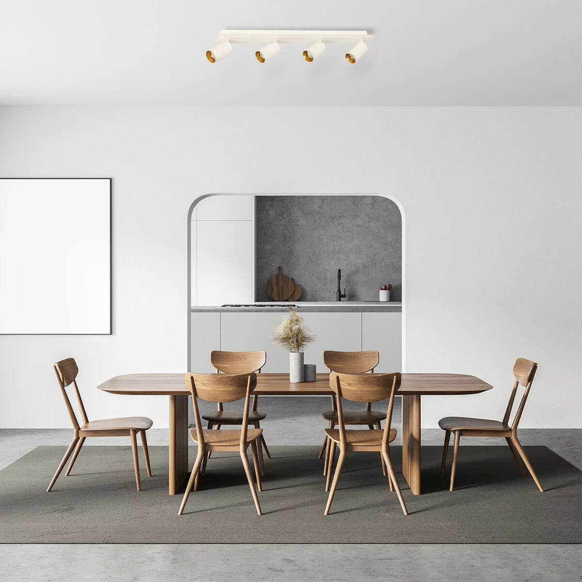 Zestaw reflektorów plafon Parma biały 4xGU10 plus LED Zestaw reflektorów plafon Parma biały 4xGU10 plus LED