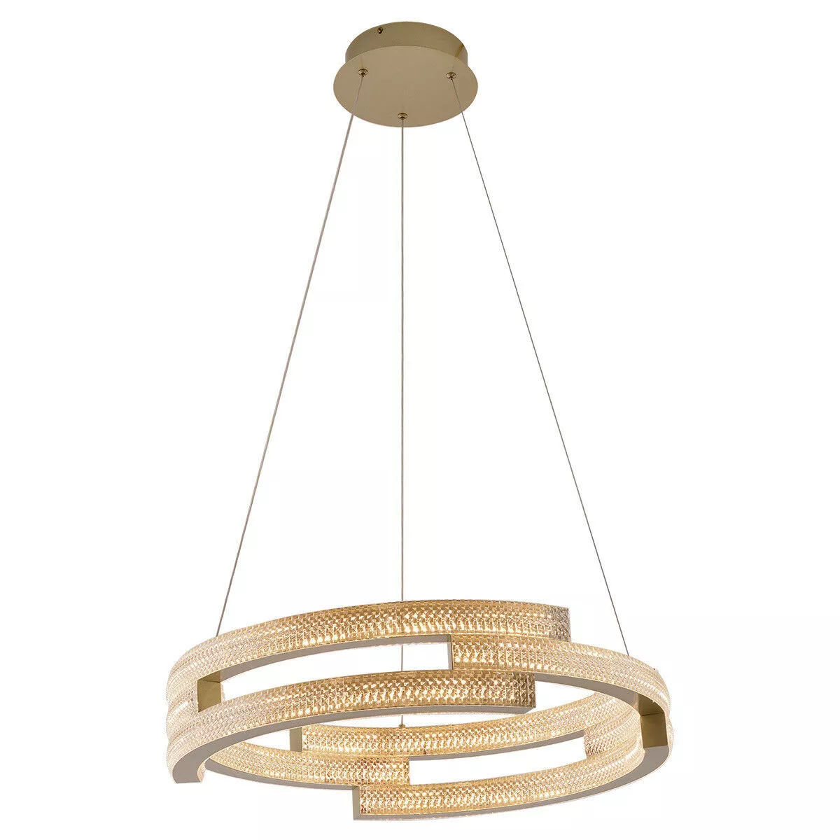 Lampa wisząca Tarja złota LED CCT