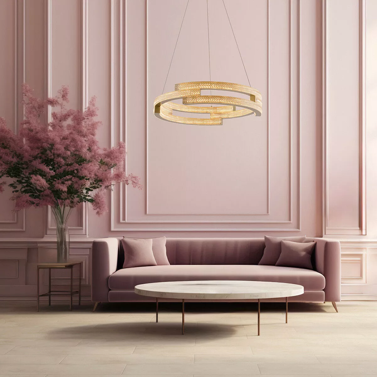 Lampa wisząca Tarja złota LED CCT Lampa wisząca Tarja złota LED CCT