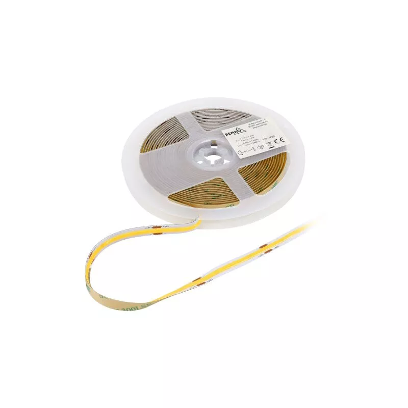 Taśma LED Premium 12V DC COB 24000LED/50M 7W/1M IP20 Biała Ciepła D87-LS-COB-24000-IP20-AWW-12V Bemko
