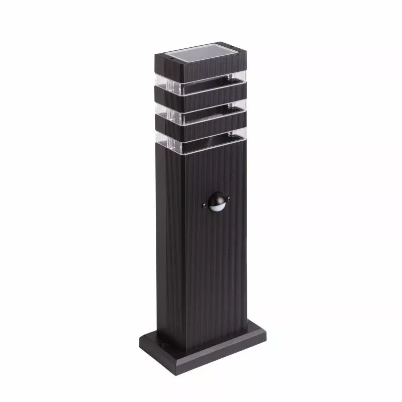 Słupek ogrodowy SO-40P 1xGU10 z czujnikiem ruchu – czarny, IP44 EC79420