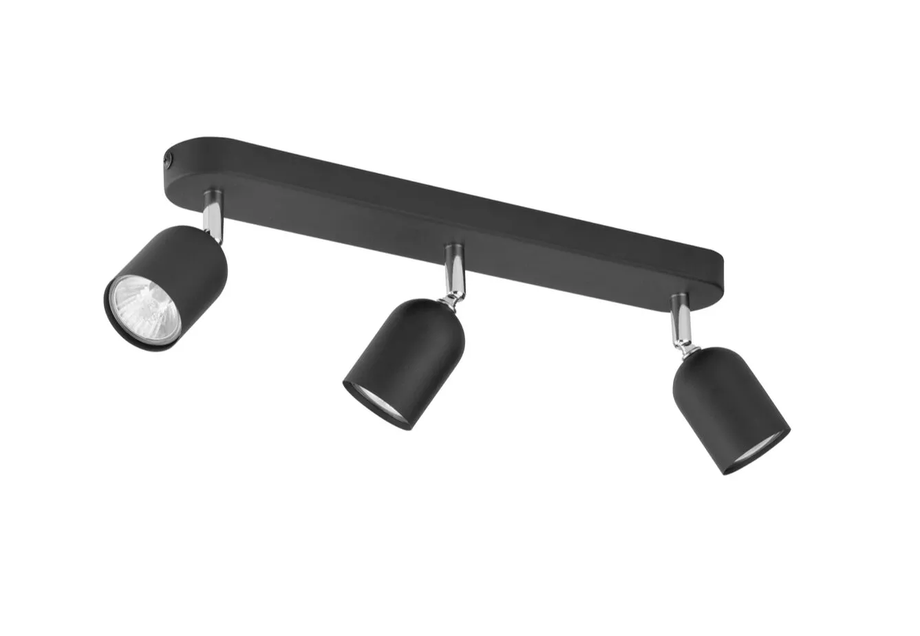 TOP LAMPA SUFITOWA 3 PŁ CZARNY/CHROM