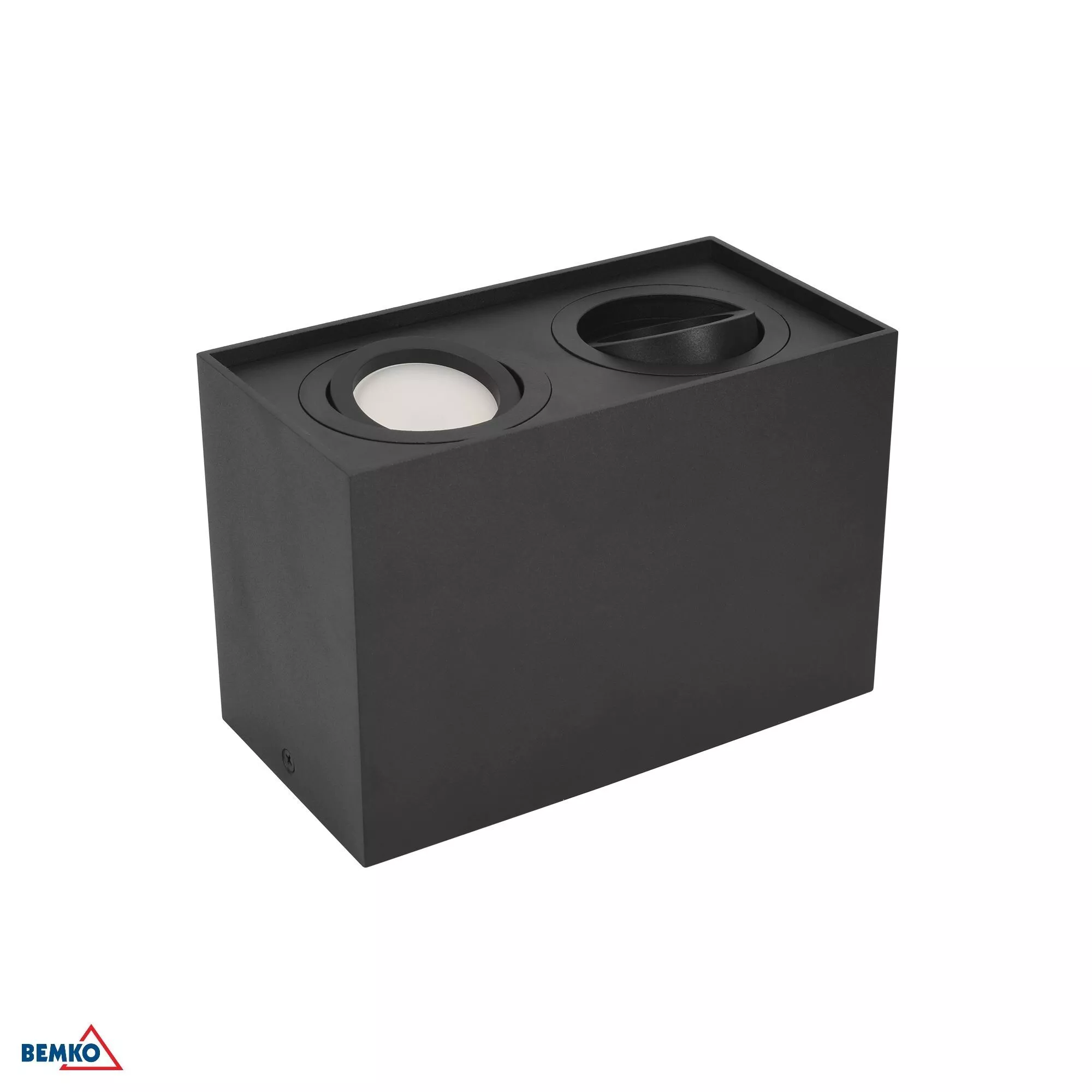 Oprawa sufitowa Ortal 2 GU10 Czarna C23-DLO-AS-GU10-250-BL Bemko