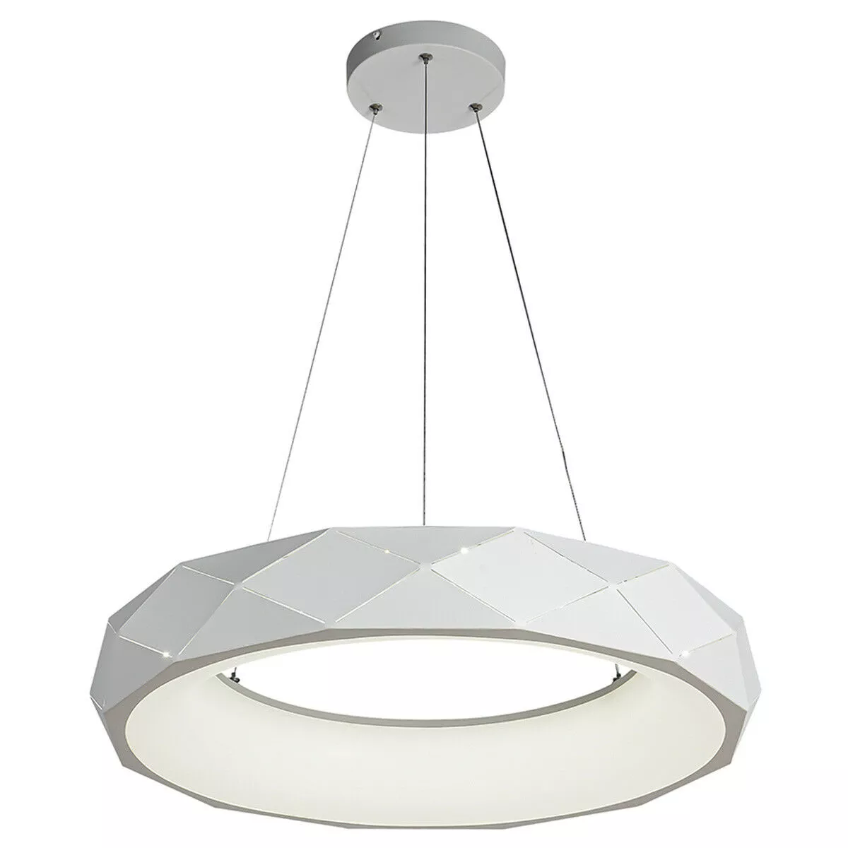 LAMPA WISZĄCA REUS 1XLED BIAŁA LP-8069/1P LED WH