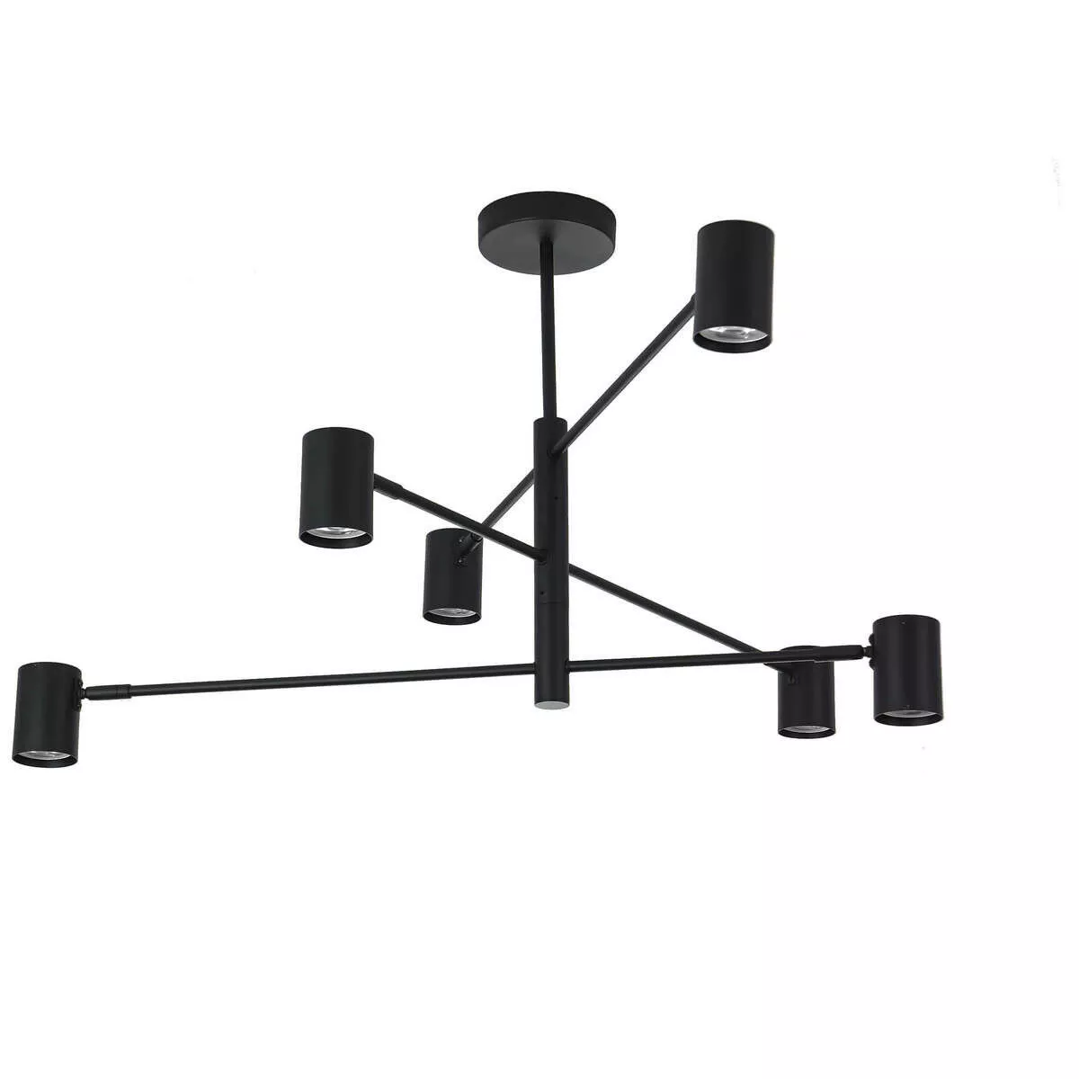 LAMPA WISZĄCA SNOW 6XGU10 CZARNA LP-731/6P BK