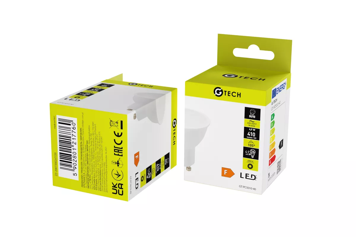 Żarówka LED GU10 230V/5W 400LM 4000K  G-TECH 120ST GT-PC5010-40
