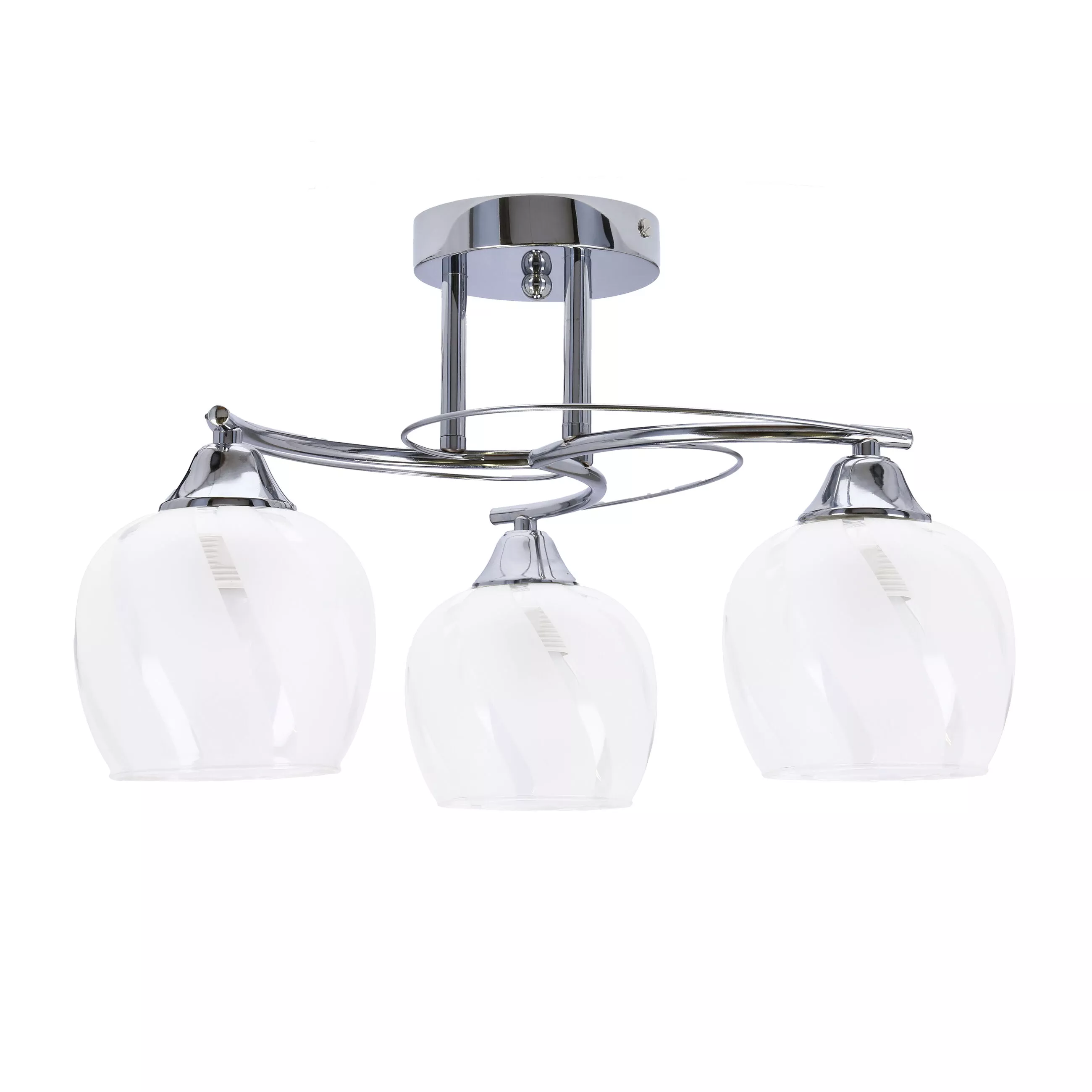 Prego lampa sufitowa chromowy 3x40w e27 klosz bezbarwny