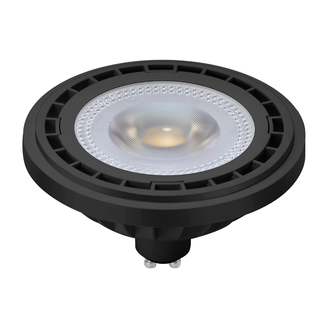 ŻARÓWKA AR111 - 12W GU10 3000K / CZARNA