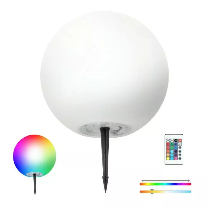 Lampa ogrodowa Solar LED GARDEN BALL 40cm 3000K+RGB Kobi Design