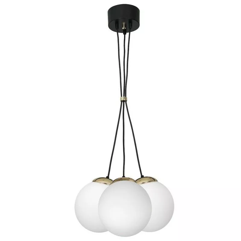 Lampa sufitowa Sparta Czarna/złota 3xE14 MLP6496