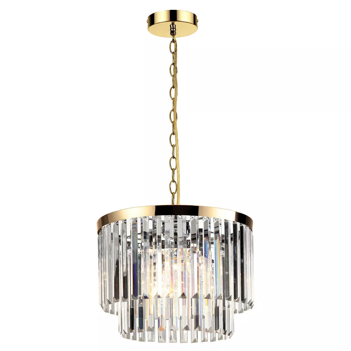 Lampa wisząca Vetro 5 antyczne złoto 5xE14