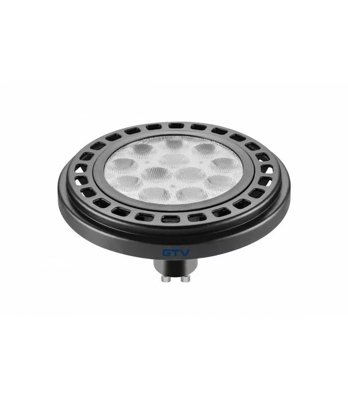 Żarówka LED GU10 230V/12W 3000K 950LM ES111 12XPOWER LED, KAT 45ST. Przezroczysta Szybka GTV LD-ES11100-30 Korpus Czarny