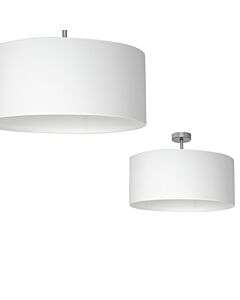 LAMPA PODSUFITOWA CASINO WHITE/CHROME 1XE27