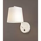 MAXLIGHT W0193 KINKIET CHICAGO BIAŁY + BIAŁY ABAŻUR