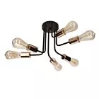 SPILL LAMPA WISZĄCA 6X60W E27 CZARNY