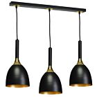 LAMPA WISZĄCA CLARK BLACK/GOLD 3XE27