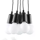 LAMPA WISZĄCA DIEGO 5 CZARNA