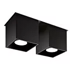 PLAFON QUAD 2 CZARNY