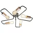 HERPE LAMPA SUFITOWA 5X60W E27 CZARNY