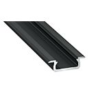 PROFIL ALUMINIOWY CZARNY TYP Z 1M + KLOSZ MLECZNY